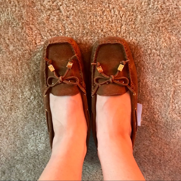 Michael Kors Shoes - Michael Kors Suede Camel Loafers | ME16E | 8.5